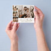 Budget Foto Collage Weddenschap Bedankt Flyer (Hand)