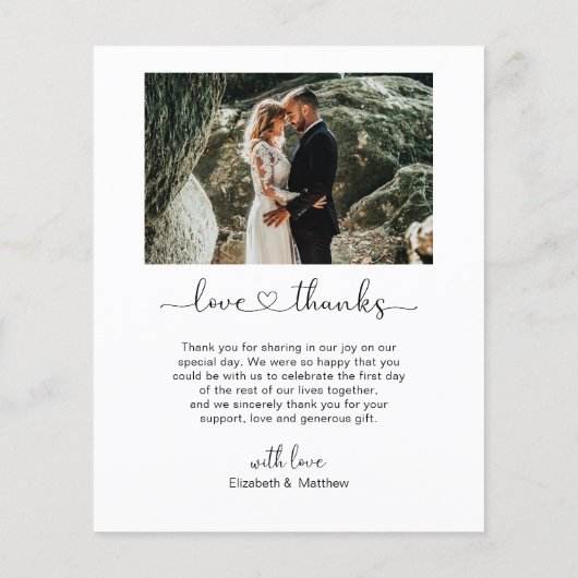 Budget Foto Collage Weddenschap Bedankt Flyer (Achterkant)