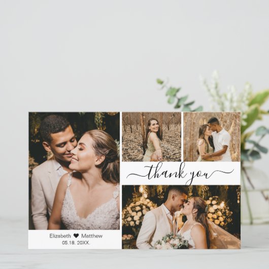 Budget Foto Collage Weddenschap Hartelijk dank (Staand voorkant)