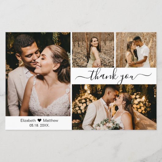 Budget Foto Collage Weddenschap Hartelijk dank (Voorkant)