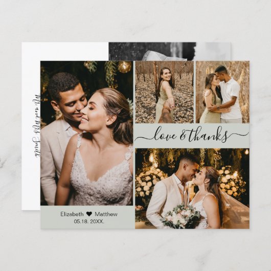 Budget foto Collage Weddenschap Hartelijk dank (Voorkant / Achterkant)