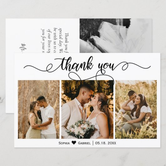 Budget foto Collage Weddenschap Hartelijk dank (Voorkant / Achterkant)