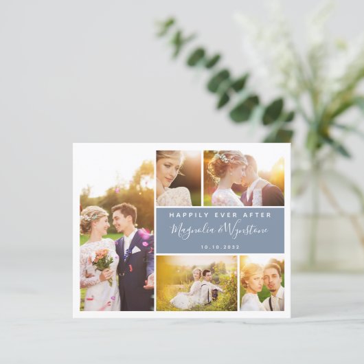 Budget Foto Collage Weddenschap Hartelijk dank (Staand voorkant)