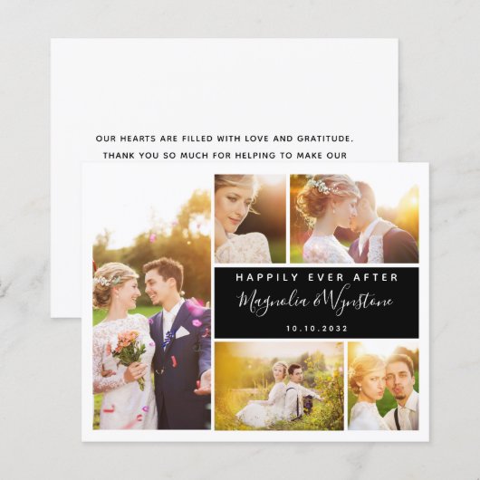 Budget Foto Collage Weddenschap Hartelijk dank (Voorkant / Achterkant)