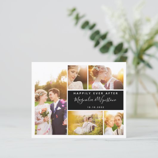 Budget Foto Collage Weddenschap Hartelijk dank (Staand voorkant)