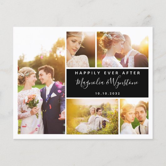 Budget Foto Collage Weddenschap Hartelijk dank (Voorkant)