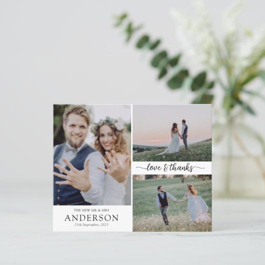 BUDGET Foto Collage Weddenschap Hartelijk dank (Staand voorkant)