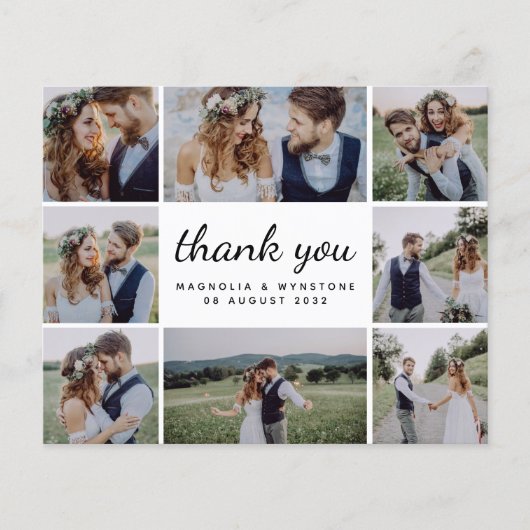 Budget Foto Collage Weddenschap Hartelijk dank (Voorkant)