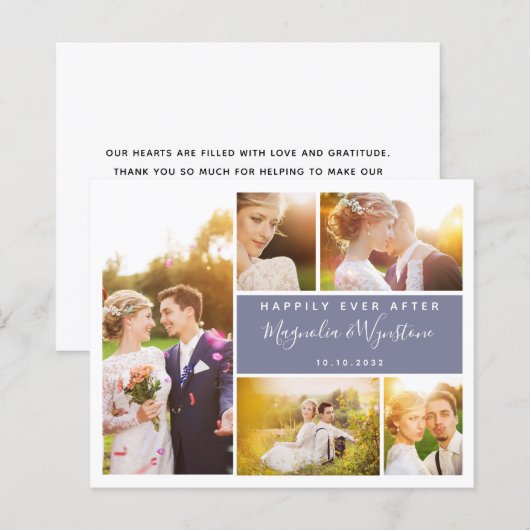 Budget Foto Collage Weddenschap Hartelijk dank (Voorkant / Achterkant)