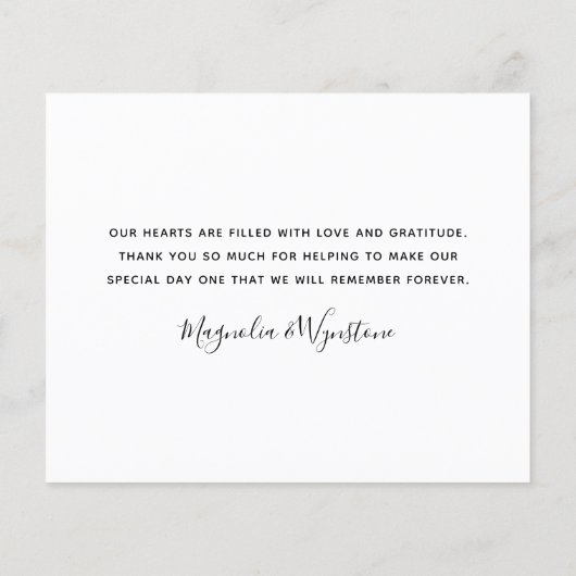 Budget Foto Collage Weddenschap Hartelijk dank (Achterkant)