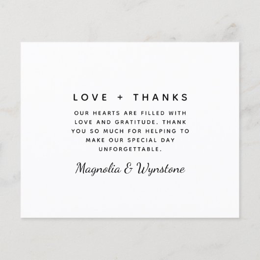 Budget Foto Collage Weddenschap Hartelijk dank (Achterkant)