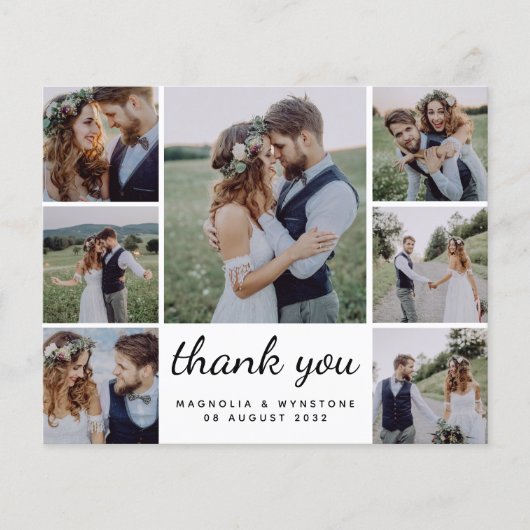 Budget Foto Collage Weddenschap Hartelijk dank (Voorkant)