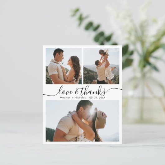 Budget Foto Collage Weddenschap Hartelijk dank (Staand voorkant)