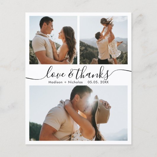 Budget Foto Collage Weddenschap Hartelijk dank (Voorkant)