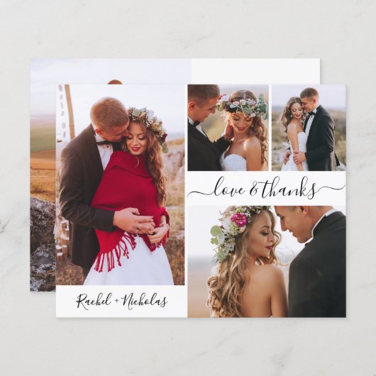 Budget foto Collage Weddenschap Hartelijk dank (Voorkant / Achterkant)