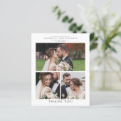 Budget Foto Collage Wedding Bedankt (Staand voorkant)