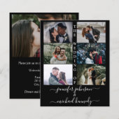 Budget Foto Collage Wedding Invitation Modern (Voorkant / Achterkant)