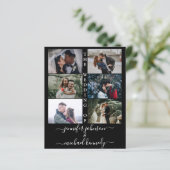 Budget Foto Collage Wedding Invitation Modern (Staand voorkant)