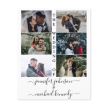 Budget Foto Collage Wedding Invitation Modern