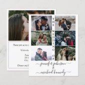 Budget Foto Collage Wedding Invitation Modern (Voorkant / Achterkant)