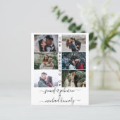 Budget Foto Collage Wedding Invitation Modern (Staand voorkant)