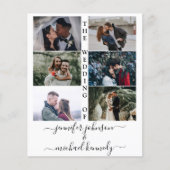 Budget Foto Collage Wedding Invitation Modern (Voorkant)