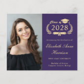 Budget foto College afstuderen Aankondiging (Voorkant)