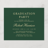 Budget foto College Green afstudeerfeest uitnodigi (Achterkant)