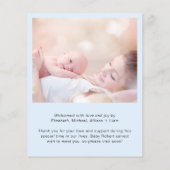 Budget Foto Dank je Blue Boy Birth kondiging (Achterkant)