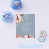BUDGET Foto Dank je creditcard Pampas Grass Weddin Flyer (Enkel)