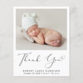 Budget Foto Dank u geboorteaankondiging (Voorkant)