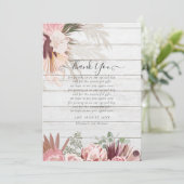 BUDGET Foto Dankkaart Pampas Gras Bruiloft (Staand voorkant)