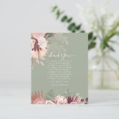 BUDGET Foto Dankkaart Pampas Gras Bruiloft (Staand voorkant)