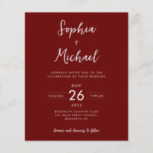 Budget Foto Details QR Website Bourgundy Wedding