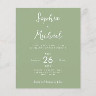 Budget Foto Details QR Website Sage Green Wedding