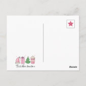 Budget foto Dit het seizoen Roze & Groene Kerstmis Briefkaart (Achterkant)