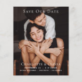 BUDGET Foto Eenvoudig Save The Date Bruiloft (Voorkant)