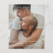 BUDGET Foto Eenvoudig Save The Date Bruiloft (Voorkant)