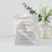 Budget foto elegant bruiloft uitnodiging (Staand voorkant)