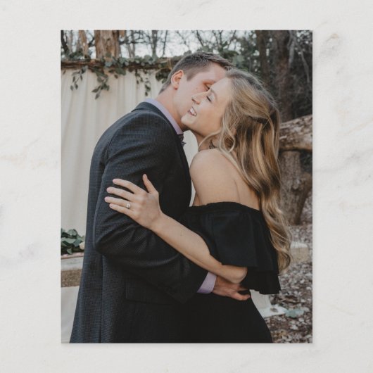 Budget foto elegant bruiloft uitnodiging (Achterkant)