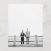 Budget Foto Elegant Monogram Weddenschap Uitnodigi (Achterkant)