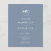 Budget Foto Elegant Monogram Weddenschap Uitnodigi (Voorkant)