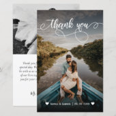 Budget Foto Elegant Wedding Dank u Kaart voor scri (Voorkant / Achterkant)