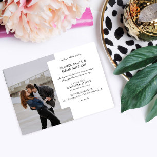 Budget Foto Elegant White Wedding Modern Flyer