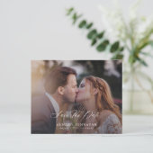 Budget foto elegante script huwelijksdatum save th (Staand voorkant)