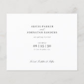 Budget foto elegante script huwelijksdatum save th (Achterkant)