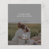 Budget Foto Elegante Script QR Code Bruidsfeest Flyer (Achterkant)