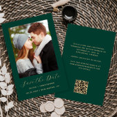 Budget Foto Emerald Gold QR Save the Date