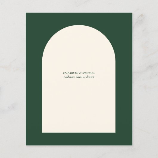 BUDGET FOTO Emerald Green Weddenschap Flyer (Achterkant)