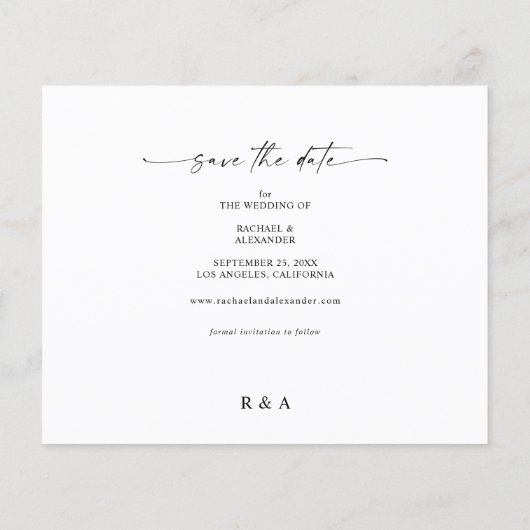 Budget Foto en kalligrafie 3 Mod W Bespaar datum F Flyer (Achterkant)